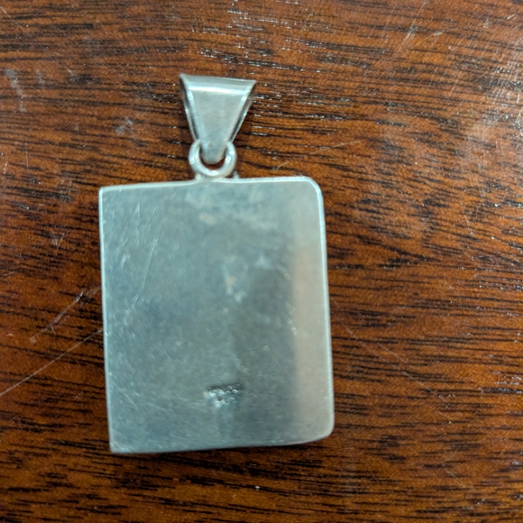 Vintage Mexican Sterling Silver Enamel Pendant – Bold & Unique Statement Piece - Picture 6 of 7